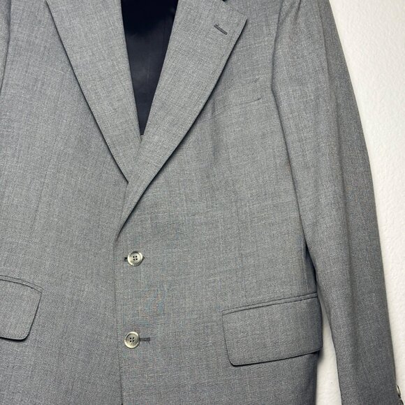 VTG Cricketeer Jacker Blazer Sports Coat Grey Plaid Mens 42R Formal Classic 90s - Picture 14 of 16